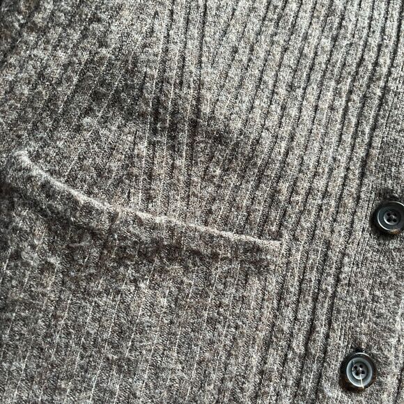 Abercrombie & Fitch Women's Small S Ribbed Knit Long Cardigan Dress Gray - Picture 8 of 8